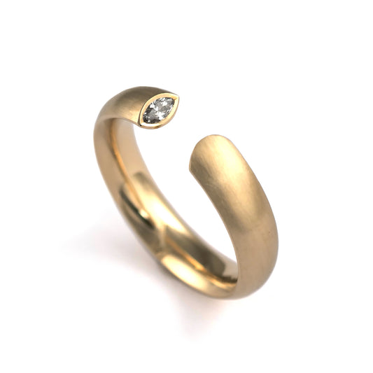 Gibbous Moon Diamond Ring