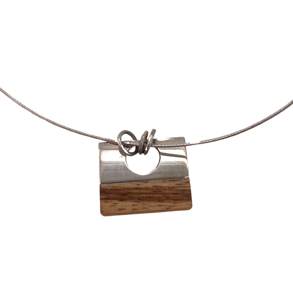 Rectangular Zebrawood necklace