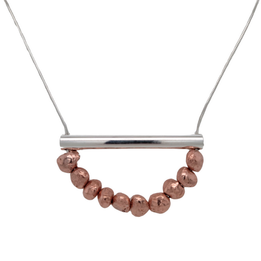 Wide Copper Ball Necklace