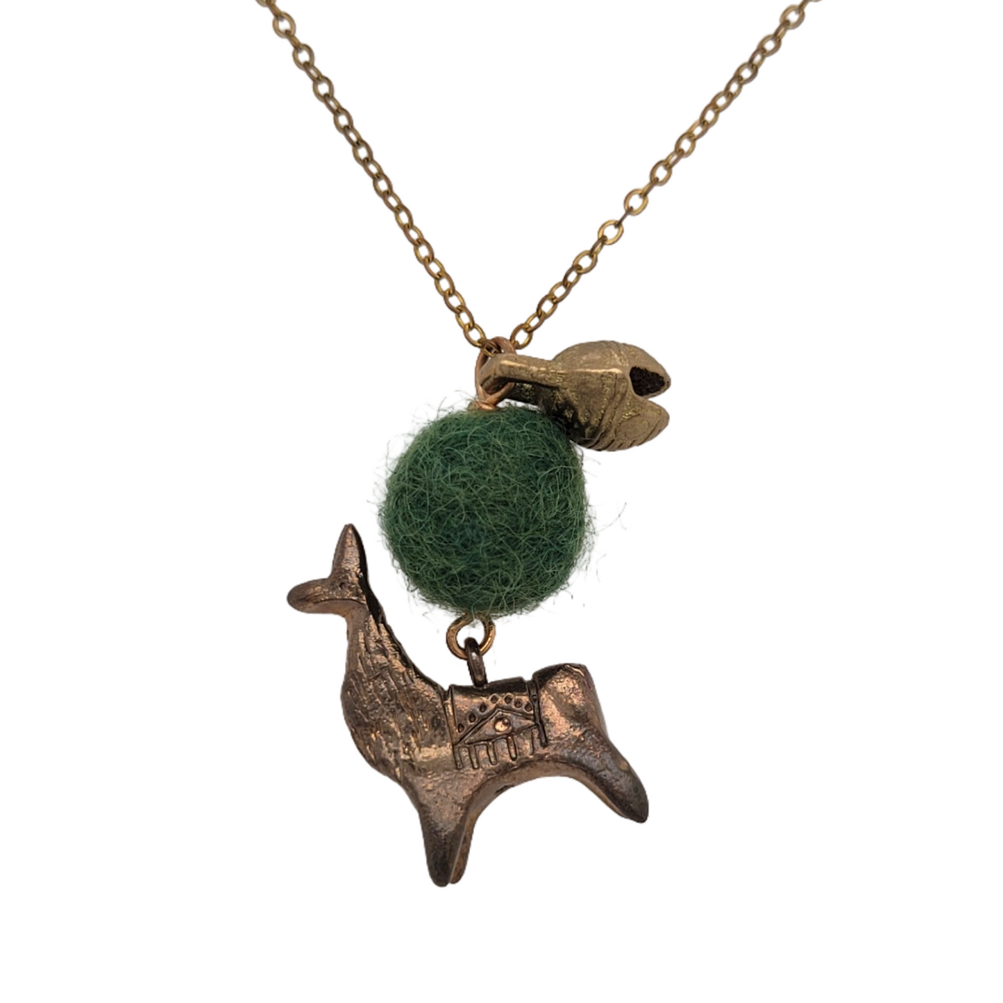 Bronze Llama Necklace