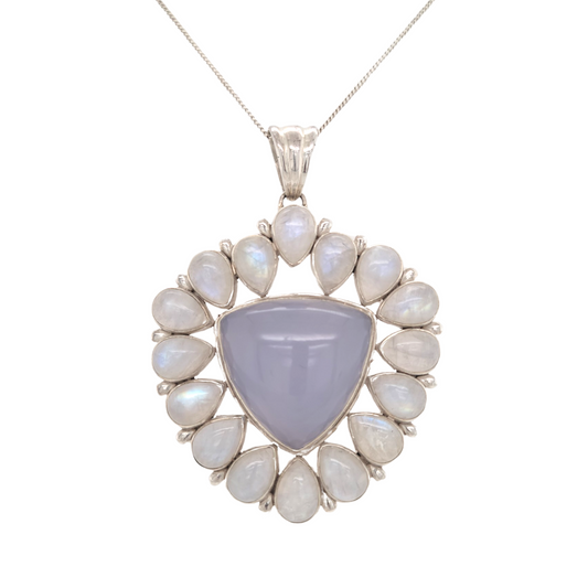 Chalcedony and Moonstone Necklace