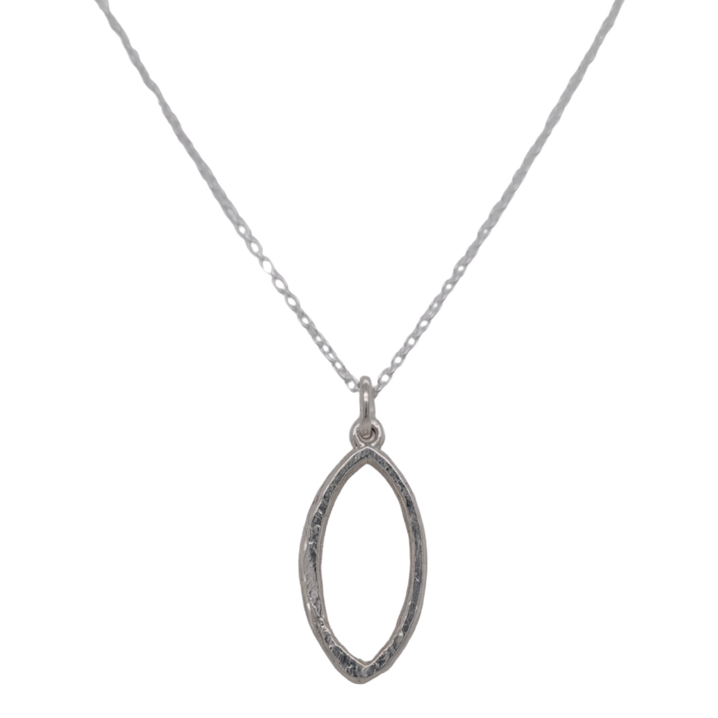 Sterling Silver Oval Necklace