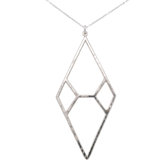 Geometric Silver Necklace