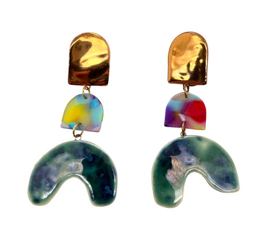Multicoloured Arch Earrings