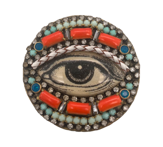 Bejeweled Eye Pin