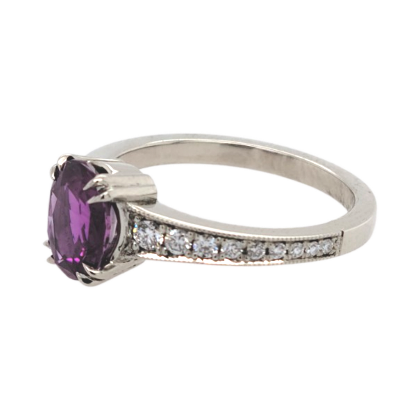 Oval Pink Sapphire Ring
