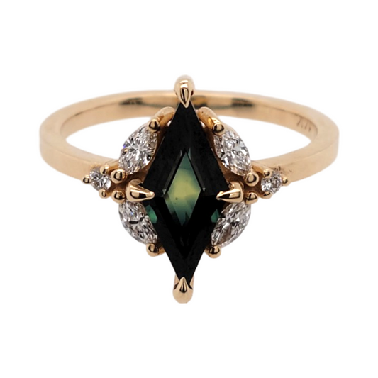 Parti Green Sapphire Ring