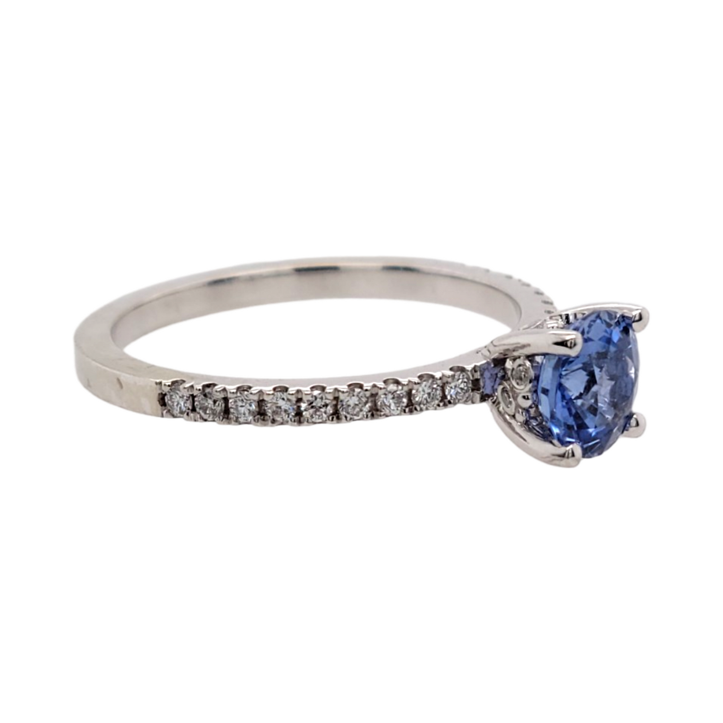 Round Blue Sapphire Ring