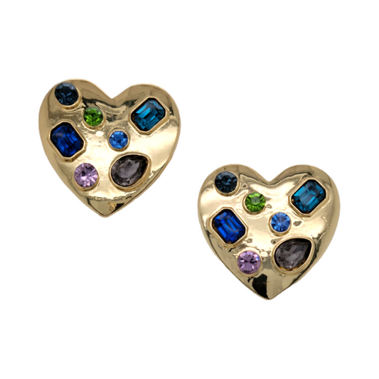 Multicoloured Heart Earrings
