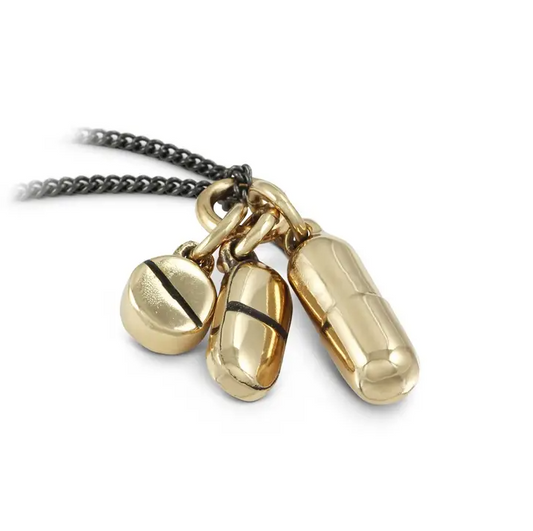 Bronze Pills Necklace